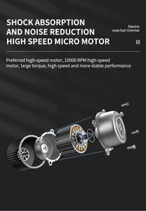 Rasoir pour le nez unisexe rechargeable Tondeuse étanche pour les oreilles des hommes Tondeuse à sourcils Épilateur d'<span class=keywords><strong>épilation</strong></span> du visage - Product Image 4