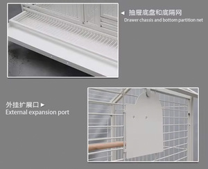 Jaula de Lujo para Aves Grandes, Fácil de Montar, de la Fábrica Aimo Pet, Venta al por Mayor, para Loros y Cacatúas - Product Image 4