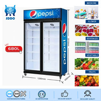 Réfrigérateur et congélateur vertical fiable anti-corrosion avec porte en verre transparent pour les magasins de vente au détail de boissons