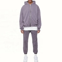 Vente en gros de sweats à capuche surdimensionnés vintage en coton 100% de haute qualité, 460 grammes, avec logo personnalisé, fermeture éclair, effet délavé à l'acide