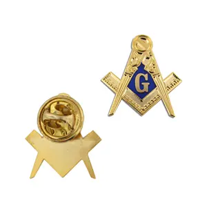 Spille da bavero massoniche personalizzate per uomo nuovo design spille da bavero massoniche Badge mason Freemason
