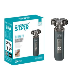 Rasoir électrique rechargeable pour homme WinningStar Cross-Border Digital Display, tondeuse à barbe, tondeuse à poils du nez (3-en-1) - Product Image 1