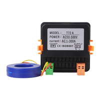 AOTAI T72 300A AC50-500V Ampèremètre numérique monophasé LED avec transformateur de courant Précision 1%