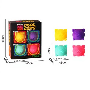 Juguete Blandito Teenie NeaDoh Cool Cats, Mini Juguete Antiestrés para Dedos, Lindos Juguetes Fidget de Gato, Juguete Sensorial de Rebote Lento Antiansiedad - Product Image 2