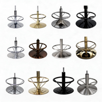 Tabouret de bar moderne réglable en cuir à dossier haut avec repose-pieds, structure en acier, pivotant à 360°, vérin à gaz BIFMA, pour usage commercial, hôtelier, domestique, bar et gaming