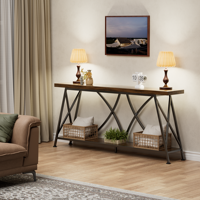 Tables consoles pour entrées étroites avec rangement, design moderne en bois de luxe, écologiques et durables, meubles de salon