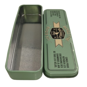 Emballage portatif de boîte <span class=keywords><strong>en</strong></span> métal de rectangle de cas de <span class=keywords><strong>crayon</strong></span> <span class=keywords><strong>en</strong></span> métal d'étain - Product Image 3