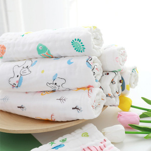 Toalla de baño de gasa para niños, 6 capas, algodón puro, rectangular, con diseño novedoso, hipoalergénica, para uso doméstico del bebé - Product Image 2