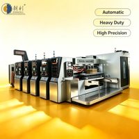 Machine d'impression flexographique haute vitesse pour boîtes en carton ondulé avec rainurage et découpe rotative pour la production de cartons