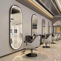 Miroir Mural LED Tendance pour Salon, Mobilier Élégant de Coiffure et Maquillage, Décoration pour Salons de Beauté