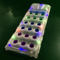 Lit flottant gonflable en PVC pour piscine, fête estivale, boîte de nuit, avec LED multicolores, capacité de 100 à 500 kg