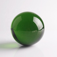 IDEAL gros décoratif 80mm bleu vert ambre jaune verre boule de cristal sphère pour la maison décorations de Table