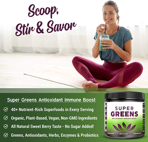 Cỏ Lúa Mì Bán Chạy Bột Protein Thể Thao Orgain Berry Bột Siêu Thực Phẩm Hữu Cơ Xanh - Product Image 3