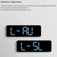 Reloj de Escritorio Digital LED Moderno con Pantalla Grande, Funcionamiento con Batería, Día de la Semana, Temperatura y Humedad para Oficina en Casa