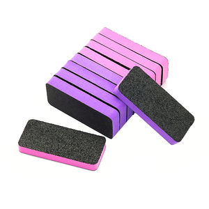 批发紫色粉色指甲用品2面矩形超薄缓冲块金刚砂黑色磨砂EVA指甲护理美甲材料 - Product Image 3
