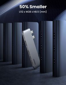 UGREEN Hub USB tipo C a 4K-HDMI <span class=keywords><strong>Thunderbolt</strong></span> 3 100W entrega de energía 3 USB 3,0 adaptador de puerto estación de acoplamiento para MacBook - Product Image 6