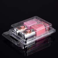 Ensemble de vernis à ongles à clapet en PVC PET de haute qualité emballage de boîtes en plastique transparentes Offre Spéciale stock