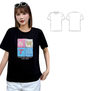 T-shirts coréens respirants personnalisés pour femmes en gros – Mélange coton biologique/lin, manches courtes, personnalisables en vrac, tissu et logo sur mesure - Product Image 1