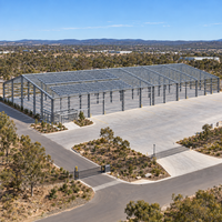 Bâtiment préfabriqué en acier de qualité 350 AS/NZS, prêt pour l'énergie solaire, avec panneaux PIR, pour entrepôt, atelier, bureau