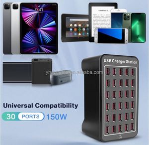 30 Port USB Multi Port Charging Dock EU UK <b>US</b> AC <b>Power</b> <b>Adapter</b> Mobile Desktop Charging Station - Product Image 3
