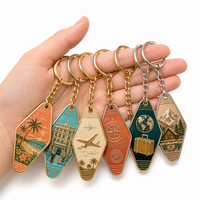 Llaveros Personalizados al por Mayor con Diamantes, Logotipo Grabado, Texto, Recuerdos de Viaje de Paisajes Naturales, Cielo, Océano y Montaña