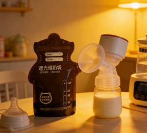 Sac de <span class=keywords><strong>conservation</strong></span> du <span class=keywords><strong>lait</strong></span> <span class=keywords><strong>maternel</strong></span> occultant de 120 ml - <span class=keywords><strong>Pochette</strong></span> de congélation opaque en PET/PE pour une fraîcheur prolongée et la préservation des nutriments - Product Image 2