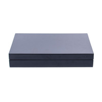Boîte de présentation de pièces de monnaie rectangulaire en bois/MDF noir brillant à 5 emplacements, avec charnières en L, personnalisable, emballage artisanal de luxe, cadre photo