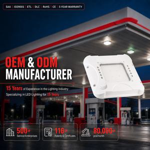 Lumière LED de haute qualité pour station-service 80W 100W 120W 150W, éclairage de canopée LED pour station-service, homologué ETL DLC - Product Image 1