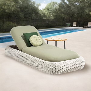 <span class=keywords><strong>Lettini</strong></span> Prendisole per Piscina, Sdraio in Rattan per Esterni, Arredamento da Giardino con Ombrellone - Product Image 5
