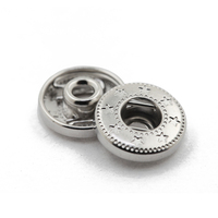 Offre Spéciale 15 mm Nickel Gravé logo En Laiton 4 Parties Boutons De Fixation pour Vêtement En Cuir Vêtements 4 Partie Bouton