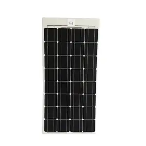 Painel solar de acampamento, alta eficiência, 100w, semi flexível, sem armação, energia solar, para barco rv