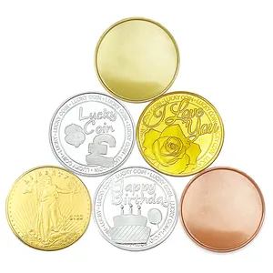 Monedas de fichas de desafío personalizadas artesanías de metal coleccionables grabadas con diseño 3D 2D