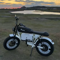 Bicicleta Eléctrica Himoto de 20 Pulgadas, 48v20a, Neumáticos Anchos, Modelo Black Warrior, Bicicleta de Nieve, Motocicleta Todoterreno para Adultos y Jóvenes, Super73