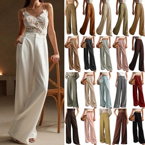 <span class=keywords><strong>Pantalon</strong></span> de costume vintage taille haute en polyester pour <span class=keywords><strong>femme</strong></span>, style européen et américain, décontracté, coupe droite, idéal pour le travail et les trajets quotidiens - Collection été Tks2 - Product Image 5