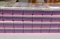 Mahjong floral pastel populaire sur le marché américain, 160 pièces, triple couche, en acrylique, tuiles imprimées colorées pour les fêtes et les loisirs