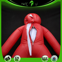 Costume rouge gonflable de costume de PVC de body