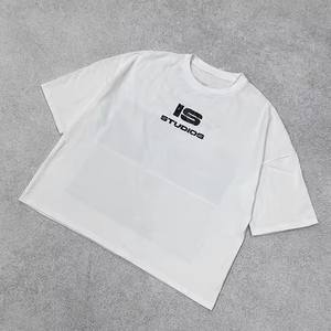 חולצות טי רופפות וגדולות במיוחד בעיצוב כבד בהתאמה אישית של RuiFei, חולצות טי קצרות עם הדפס גרפי לגברים, 100% כותנה איכותית - Product Image 3