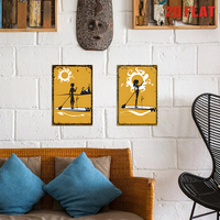 Ensemble de panneaux métalliques vintage pour paddle board, décoration murale sur le thème du surf pour maison de plage et patio