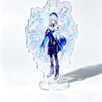 Support en acrylique personnalisé Vigreat, personnage d'anime, effet holographique de flamme bleue, pour bureau ou chambre