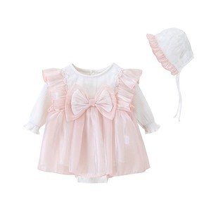 Nuovo Abito da Cerimonia per <span class=keywords><strong>Neonata</strong></span> 2023, Stile Formale 0-12 <span class=keywords><strong>Mesi</strong></span>, per Matrimoni/Feste di Compleanno con Cuffietta Gratuita - Product Image 2