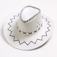 Gorra vaquera occidental al por mayor, gorras de montar de verano para el sol, sombrero de piel sintética de imitación, sombrero vaquero de caballero para acampar al aire libre