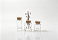 Bouteille diffuseur de parfum en verre carrée OEM ODM de qualité supérieure, 250 ml, 350 ml, vide, décorative, transparente, pour aromathérapie