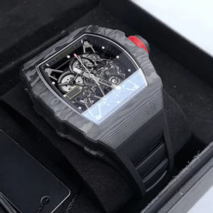 นาฬิกากลไก unisex สำหรับผู้ชาย, ผลิตจากคาร์บอนไฟเบอร์ทรงกระบอกขนาด20มม. - Product Image 1