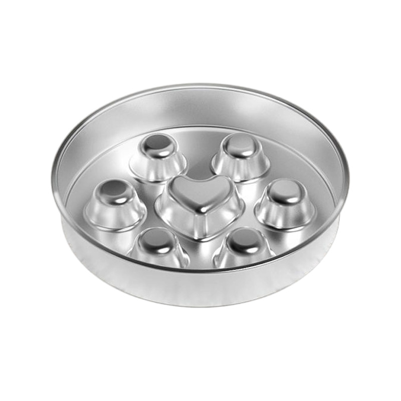 Stainless steel heart-shaped slow food bowl