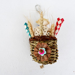 Giocattoli per Gabbie di Uccelli, Palline di Erba Naturale Intrecciata per Pappagalli, Gioco Interattivo Anti-Stress per Cocorite e Pappagallini - Product Image 4