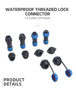 SP13航空プラグIP67防水女性プラグパネルマウントソケットワイヤーケーブルコネクタ2 <span class=keywords><strong>3</strong></span> 4 5 6 7 9ピン - Product Image 3