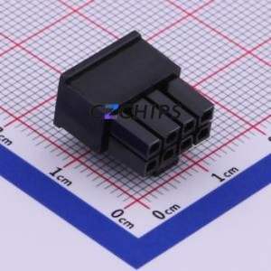 P3025-2*4-BK Housing (Wire-to-Board / Wire-to-Wire) P=3mm Connector ( Jack Structure: 2x4P )( Pitch: 3mm )( Row Spacing: 3mm ) - Product Image 2