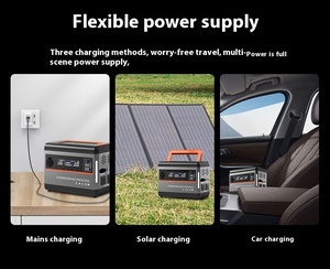 Centrale Électrique Portable Nouveau Design 500W 800W 1000W Générateur Solaire pour Camping en Plein Air, Voyages et Pannes de Courant Couleur Noire - Product Image 3