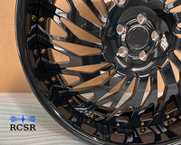 Jantes forgées 2 pièces 6x139.7 pour Cadillac Escalade V Cybertruck Tahoe Hummer EV, personnalisées noires, 24 pouces, jantes en alliage à fond profond