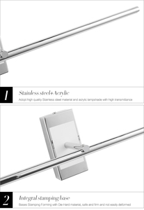 Lámpara de Pared Minimalista de Aluminio COMBO LED 4100K Blanco Neutro con Interruptor de Control y Regulación de Intensidad para Sala de Estar - Product Image 3